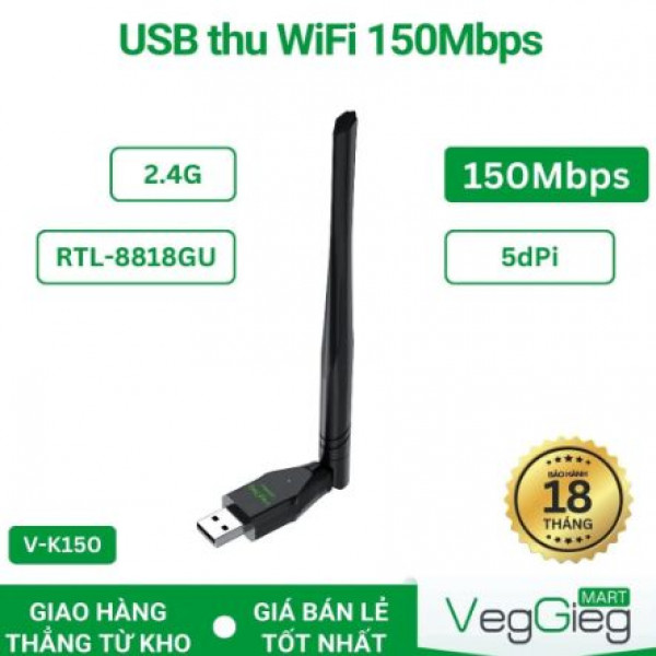 Bộ thu RTL-8818GU 150M 2.4G VK150 VEGGIEG