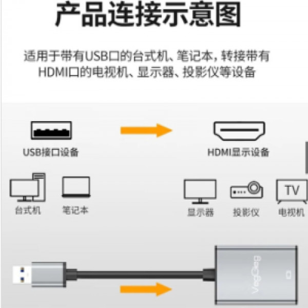 Cổng chuyển USB to HDMI VZ917 Veggieg