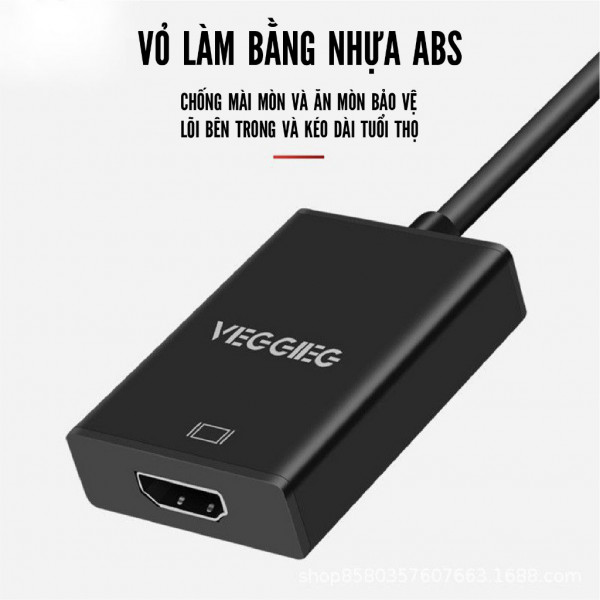 Cáp chuyển đổi từ VGA sang HDMI có âm thanh VegGieg