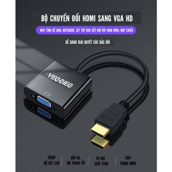 Bộ chuyển đổi HDMI sang VGA VEGGIEG