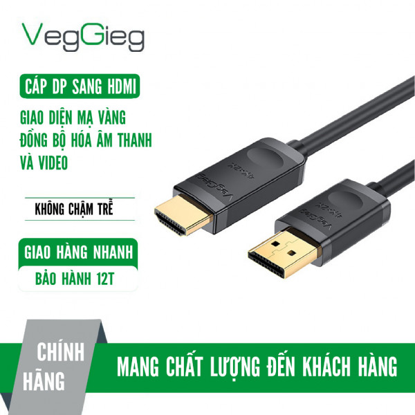 Cáp chuyển đổi DP sang HDMI chính hãng VEGGIEG