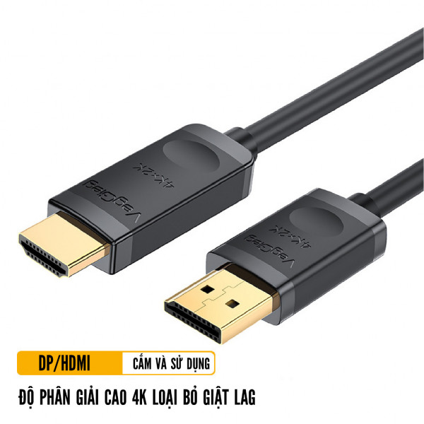 Cáp chuyển đổi DP sang HDMI chính hãng VEGGIEG