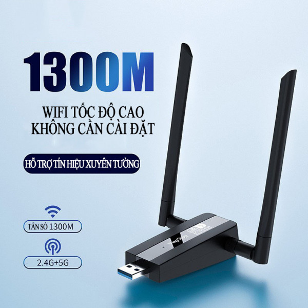 USB wifi VegGieg băng tần kép 2.4+5G 1200Mbps