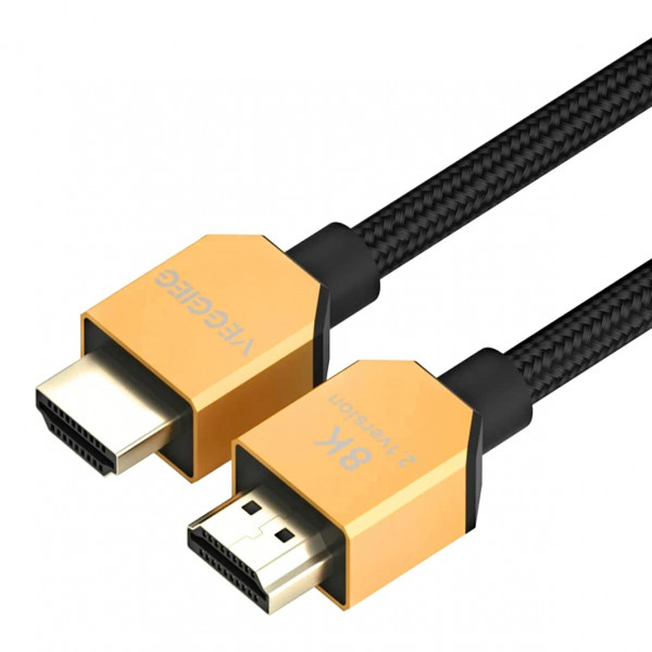 Veggieg 2.1 HDMI 8K High Speed Cable 1.5m Ultra HD 48Gbps 60hz 120hz Playstation Xbox PS3 PS4 PS5 Tv Fire Tv