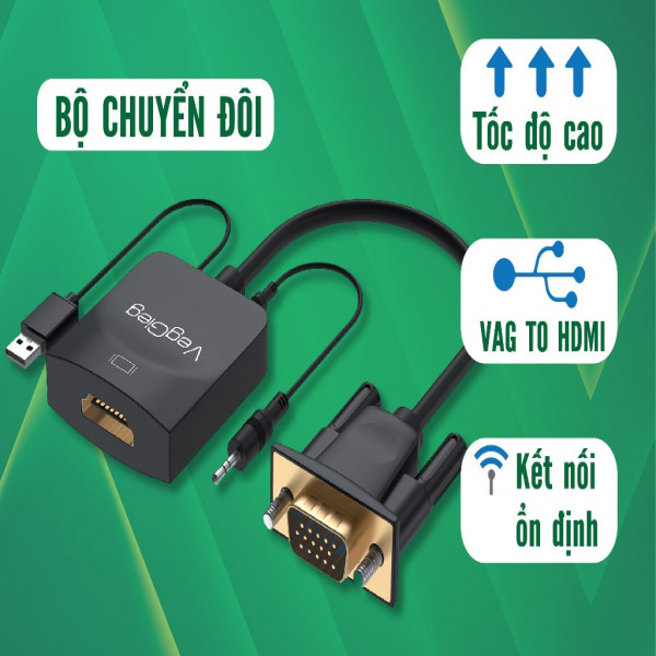 Cáp chuyển đổi từ VGA sang HDMI có âm thanh VegGieg