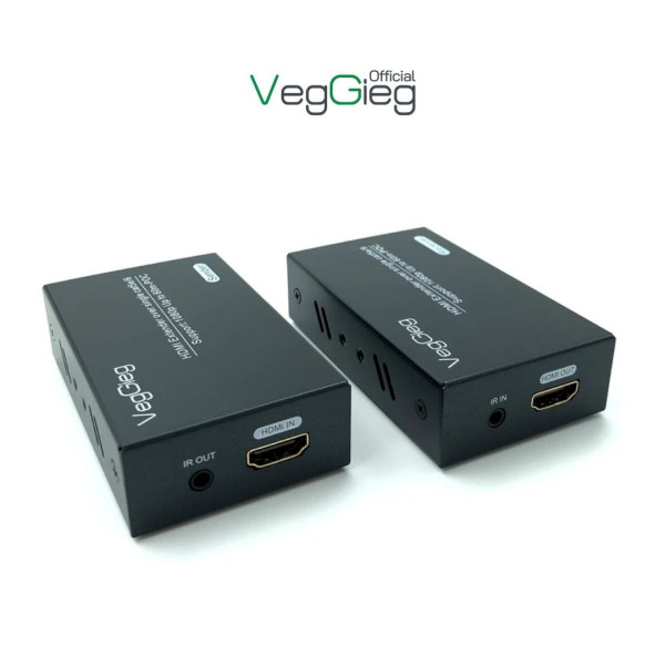 Bộ khuếch đại kéo dài tín hiệu HDMI qua Lan 60M Network Extender - veggieg V-HD60