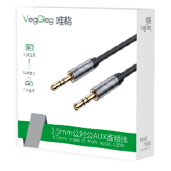3.5MM Male to Male Audio Cable Black 3m - V-A616