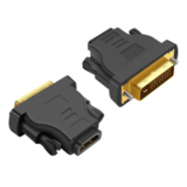 DVI Male to HDMI AF ( 24+1 ) Adapter Golden-Plated Connector - V-S107